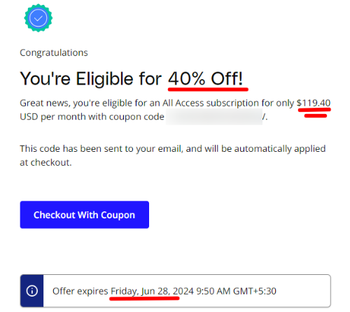 Copy Your Personalized Discount Code