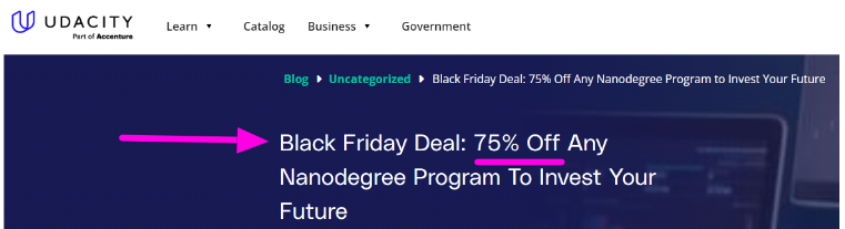 Udacity Black Friday & Cyber Monday Discount